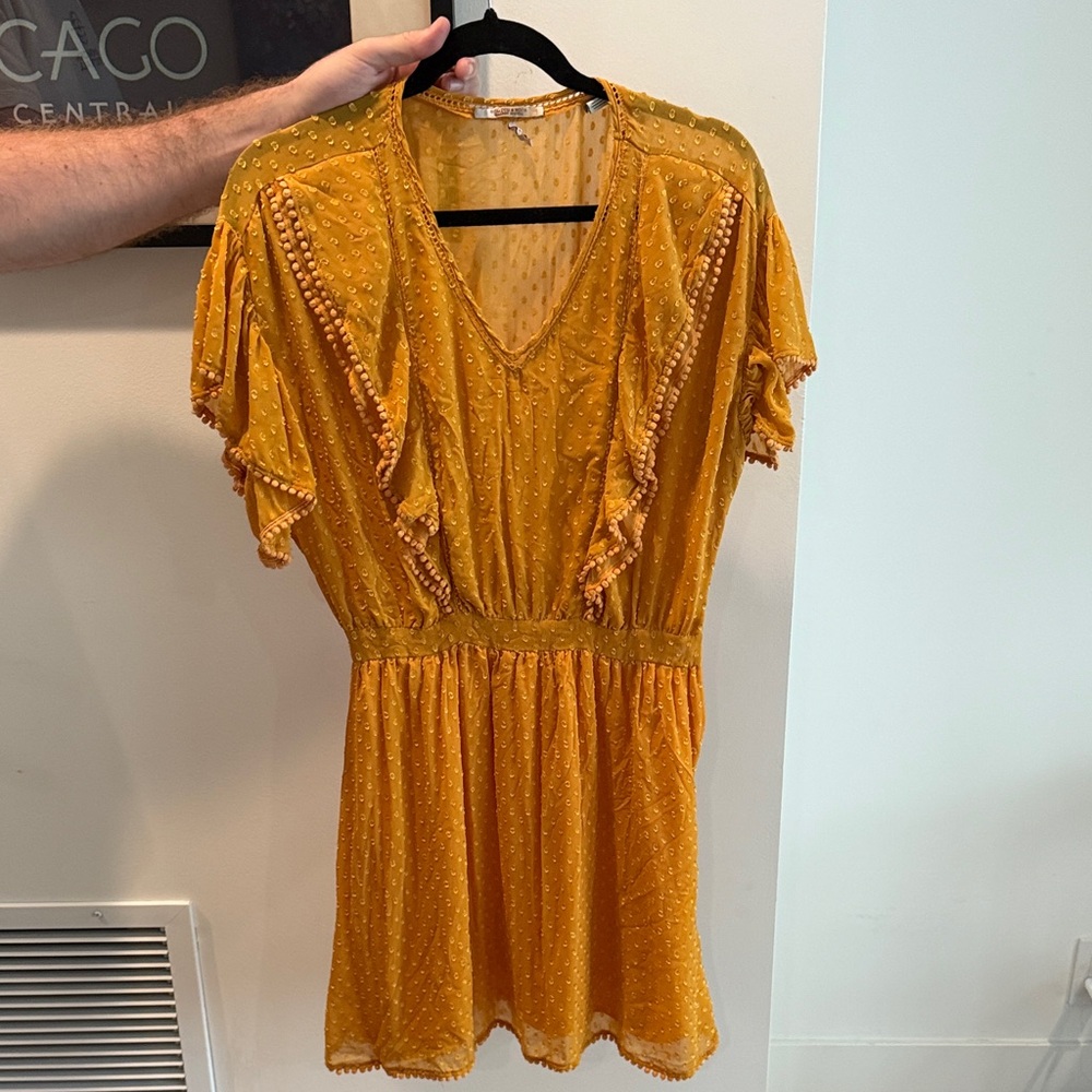 Scotch & Soda Mustard Polka Dot Dress